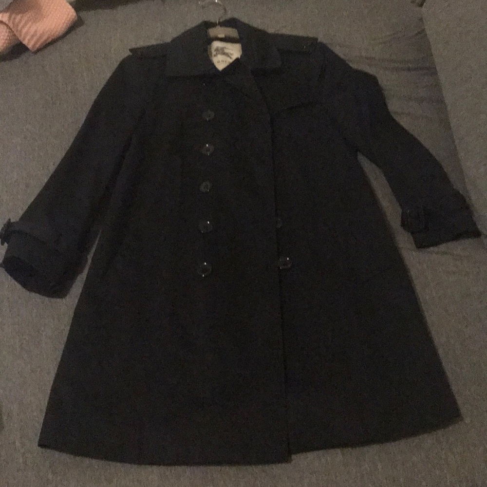 Black Burberry coat